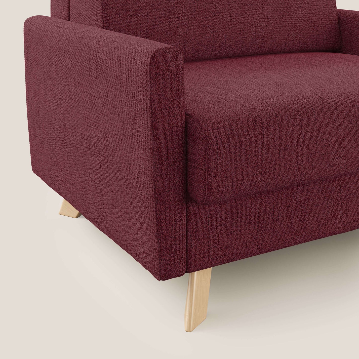 Edgar poltrona letto in tessuto felis impermeabile T03 rosso