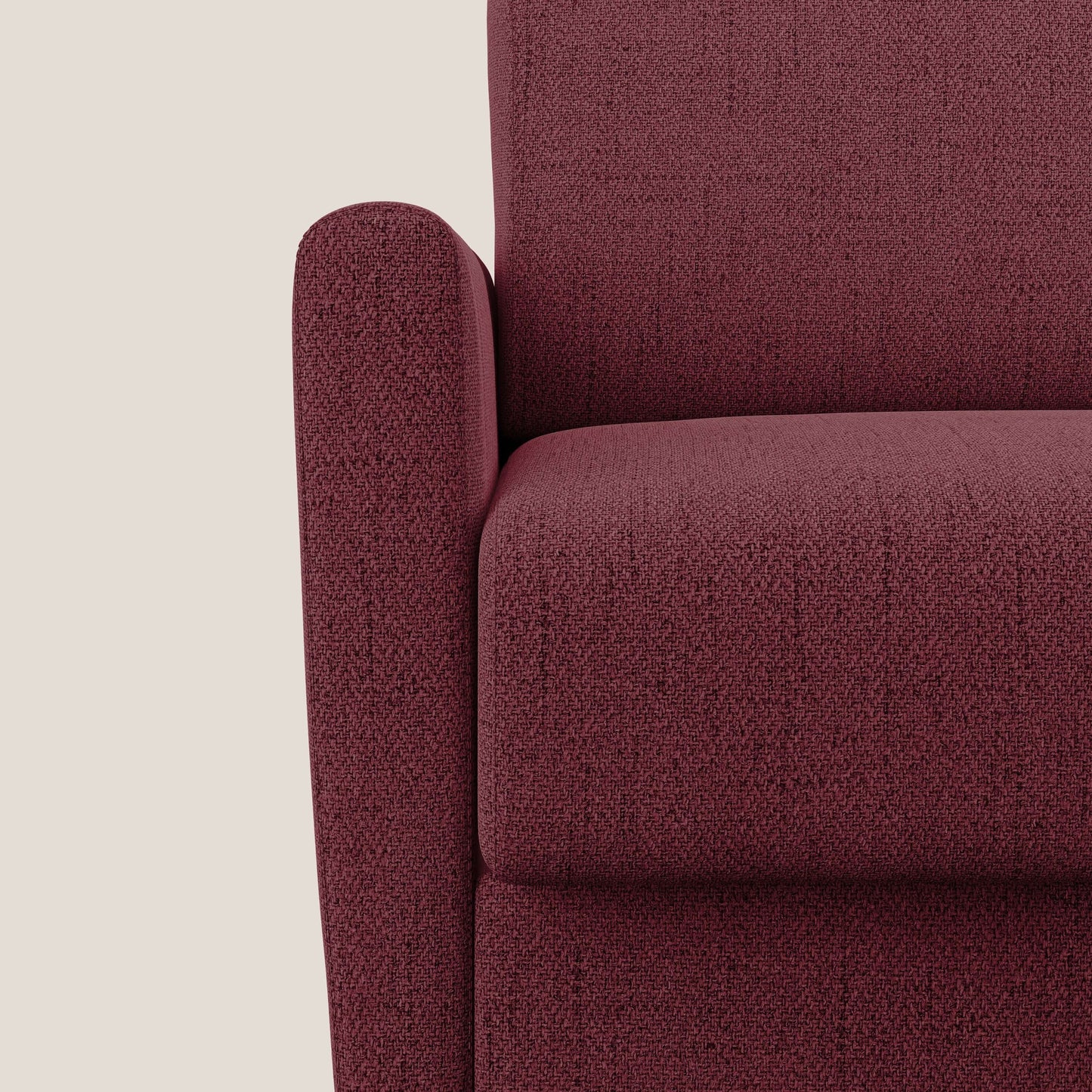 Edgar poltrona letto in tessuto felis impermeabile T03 rosso