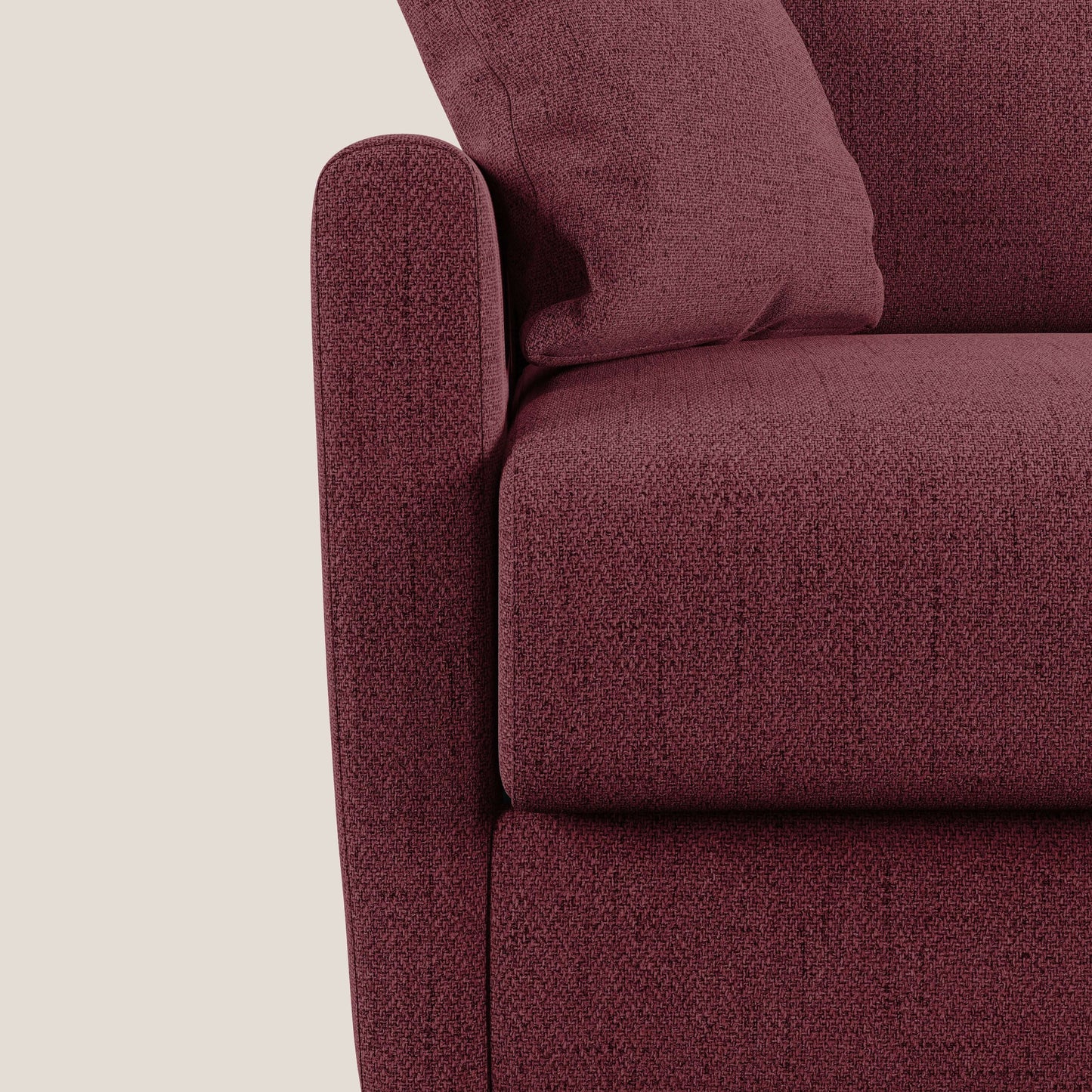 Edgar divano letto matrimoniale in tessuto felis impermeabile T03 rosso 