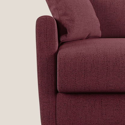 Edgar divano letto matrimoniale in tessuto felis impermeabile T03 rosso 