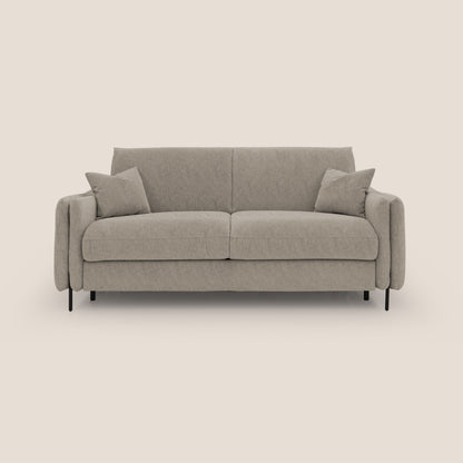 Gregory Divano letto con materasso h18 cm in microfibra effetto velluto impermeabile T09 tortora 