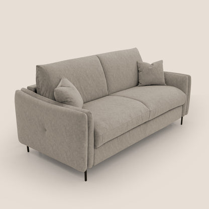 Gregory Divano letto con materasso h18 cm in microfibra effetto velluto impermeabile T09 tortora 