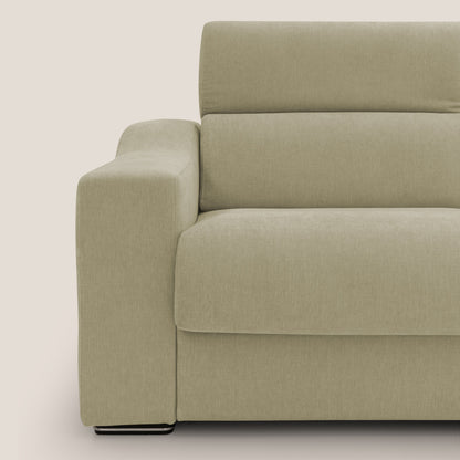Bomber divano letto matrimoniale con poggiatesta in tessuto impermeabile T14 beige 
