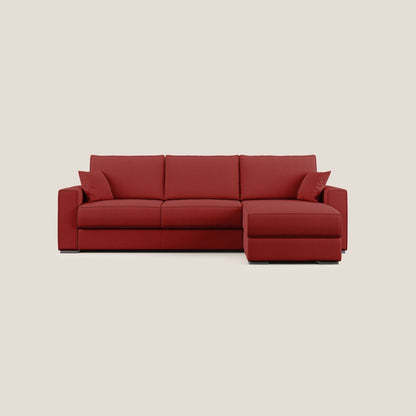 Dream Divano letto angolare in tessuto smacchiabile T05 rosso 