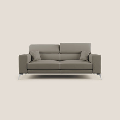 Blade Divano moderno con poggiatesta reclinabili in Ecopelle T04 talpa