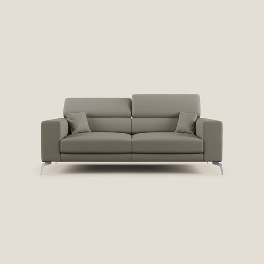 Blade Divano moderno con poggiatesta reclinabili in Ecopelle T04 talpa