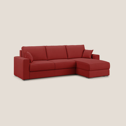 Dream Divano letto angolare in tessuto smacchiabile T05 rosso 