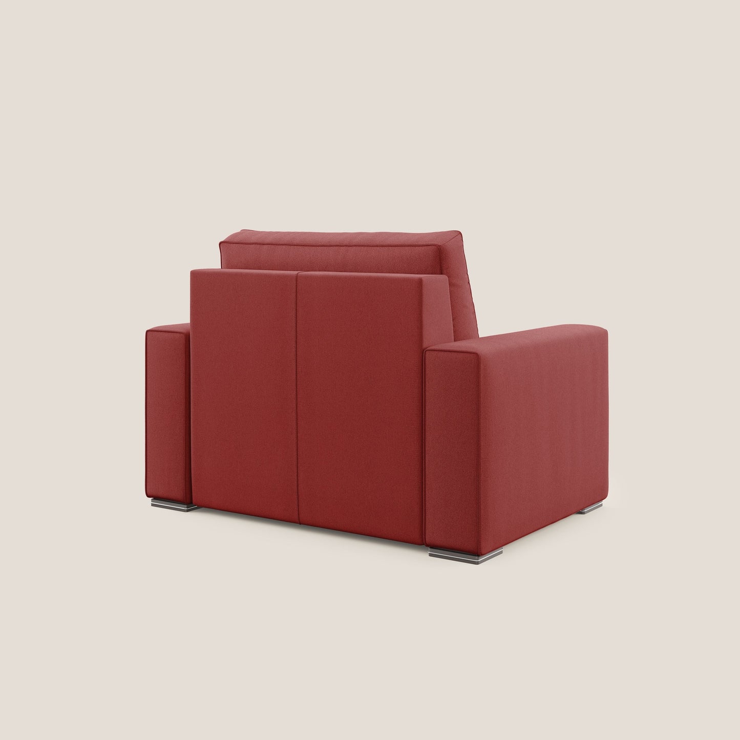 Dream poltrona letto in tessuto smacchiabile T05 rosso