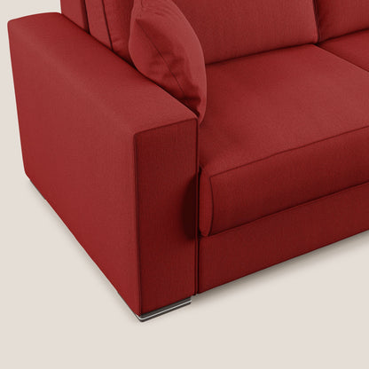 Dream Divano letto moderno dai morbidi cuscini in tessuto smacchiabile T05 rosso