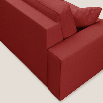 Dream Divano letto angolare in tessuto smacchiabile T05 rosso 