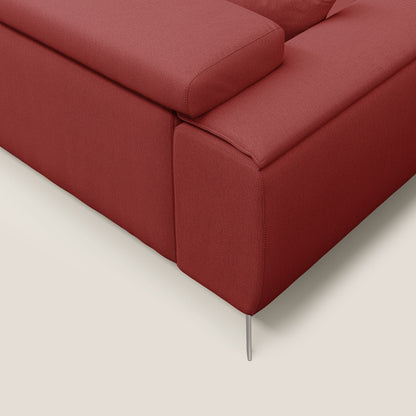 Fusion divano con sedute allungabili in tessuto smacchiabile T05 rosso