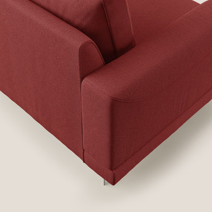 Dorian poltrona moderna in tessuto smacchiabile T05 rosso