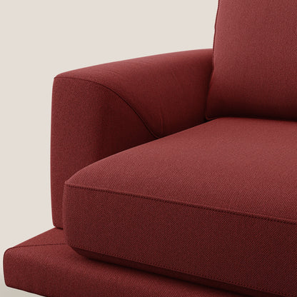 Dorian poltrona moderna in tessuto smacchiabile T05 rosso