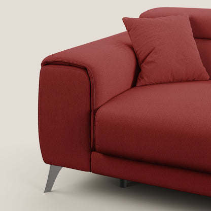 Fusion divano con sedute allungabili in tessuto smacchiabile T05 rosso