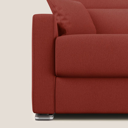 Divano letto matrimoniale Amber in tessuto smacchiabile T05 rosso 