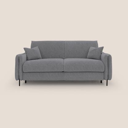 Gregory Divano letto con materasso h18 cm in microfibra effetto velluto impermeabile T09 grigio 