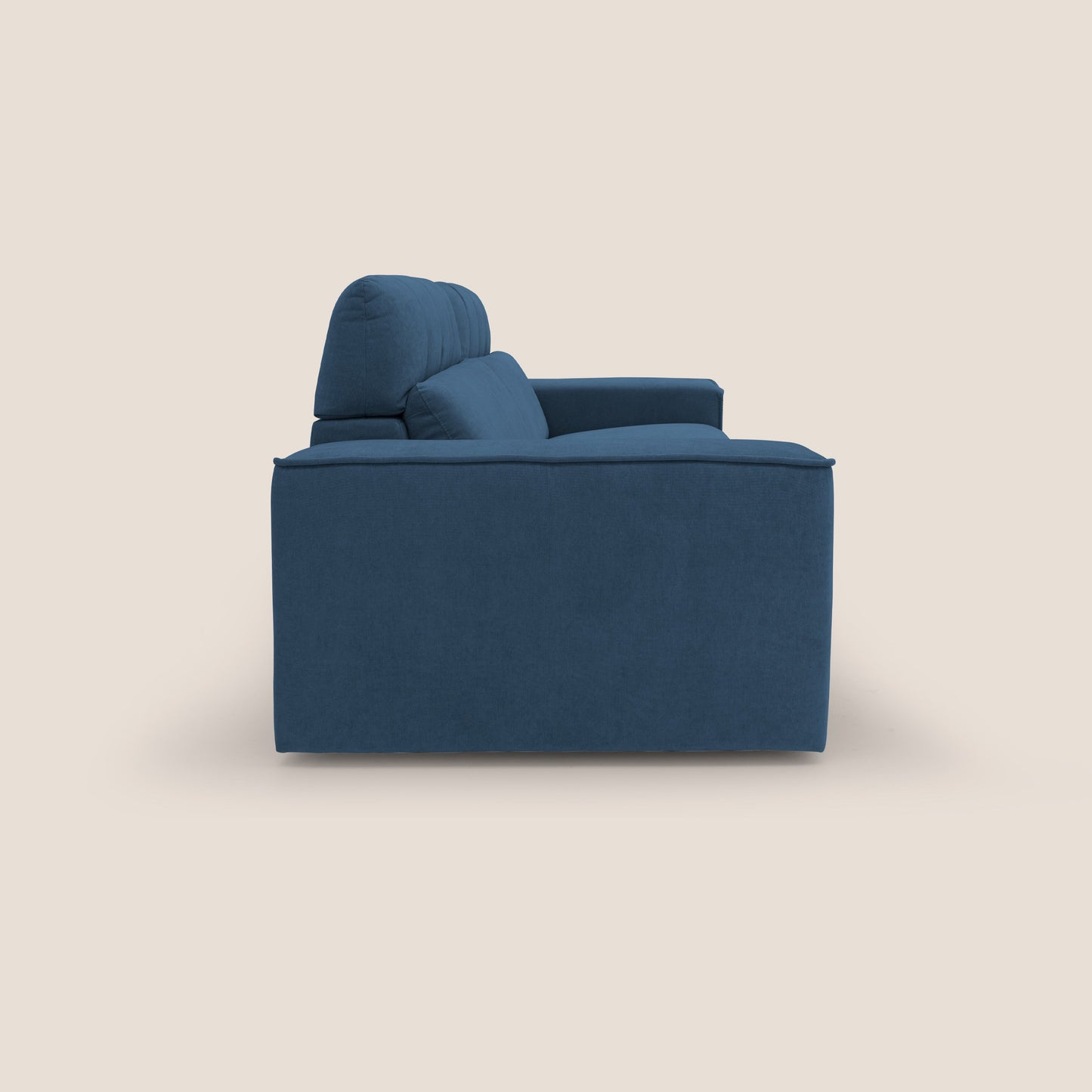 Clark Divano modulare con opzione relax elettrico in tessuto smaltabile impermeabile T17 blu