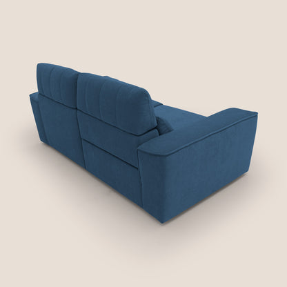 Clark Divano modulare con opzione relax elettrico in tessuto smaltabile impermeabile T17 blu