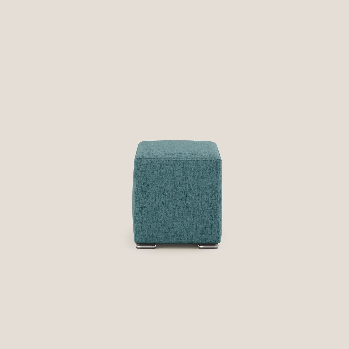 Pouf cubo in tessuto morbido impermeabile T03 azzurro