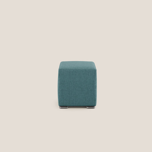 Pouf cubo in tessuto morbido impermeabile T03 azzurro