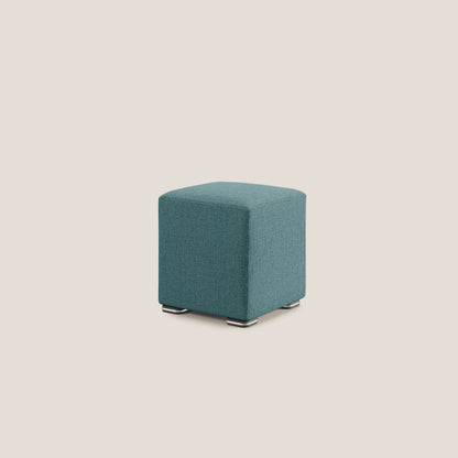 Pouf cubo in tessuto morbido impermeabile T03 azzurro