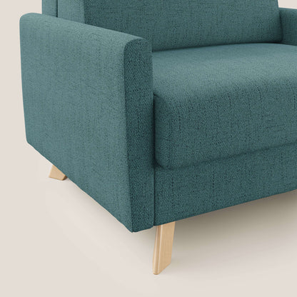 Edgar poltrona letto in tessuto felis impermeabile T03 azzurro