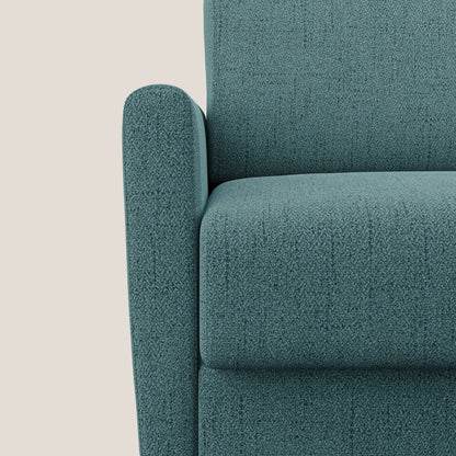 Edgar poltrona letto in tessuto felis impermeabile T03 azzurro