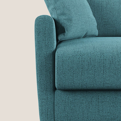 Edgar divano letto matrimoniale in tessuto felis impermeabile T03 azzurro 