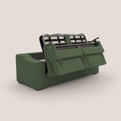 Bomber divano letto matrimoniale con poggiatesta in tessuto impermeabile T14 verde 