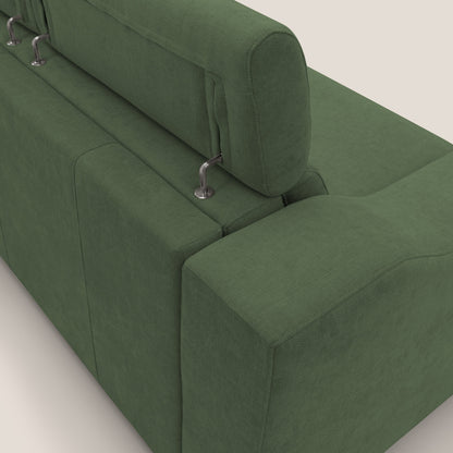 Bomber divano letto matrimoniale con poggiatesta in tessuto impermeabile T14 verde 