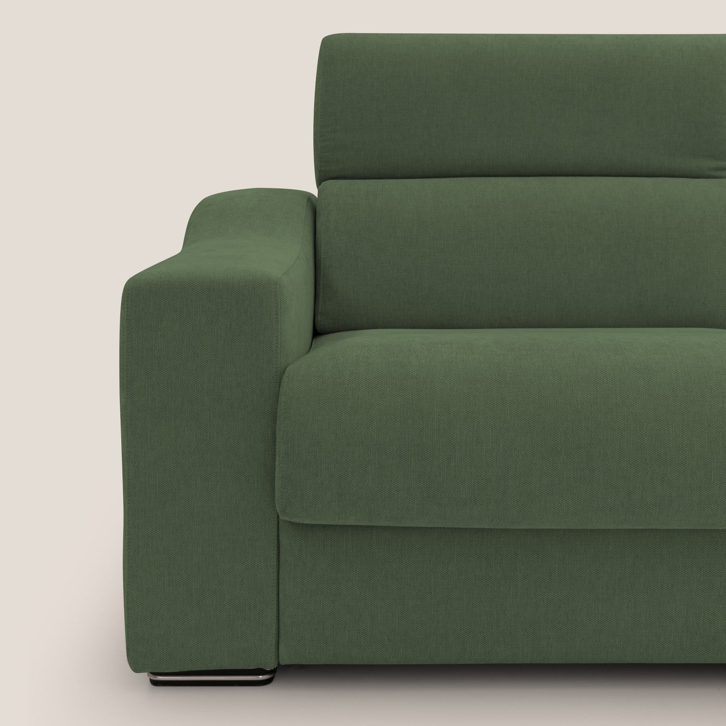 Bomber divano letto matrimoniale con poggiatesta in tessuto impermeabile T14 verde 