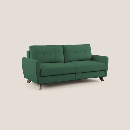 Callisto Divano letto matrimoniale 188 cm (mat. 140x197) in tessuto morbido impermeabile T02 verde