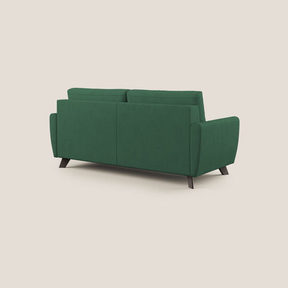 Callisto Divano letto matrimoniale 188 cm (mat. 140x197) in tessuto morbido impermeabile T02 verde