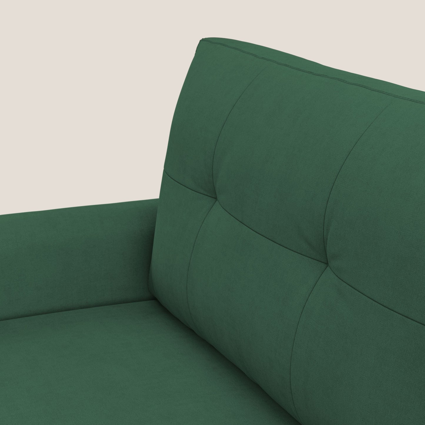 Callisto Divano letto matrimoniale 188 cm (mat. 140x197) in tessuto morbido impermeabile T02 verde