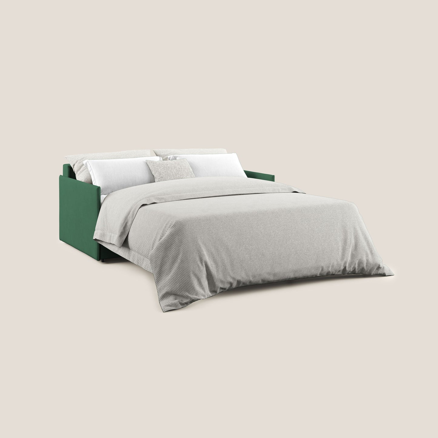 Evans Divano letto in morbido tessuto impermeabile T02 verde