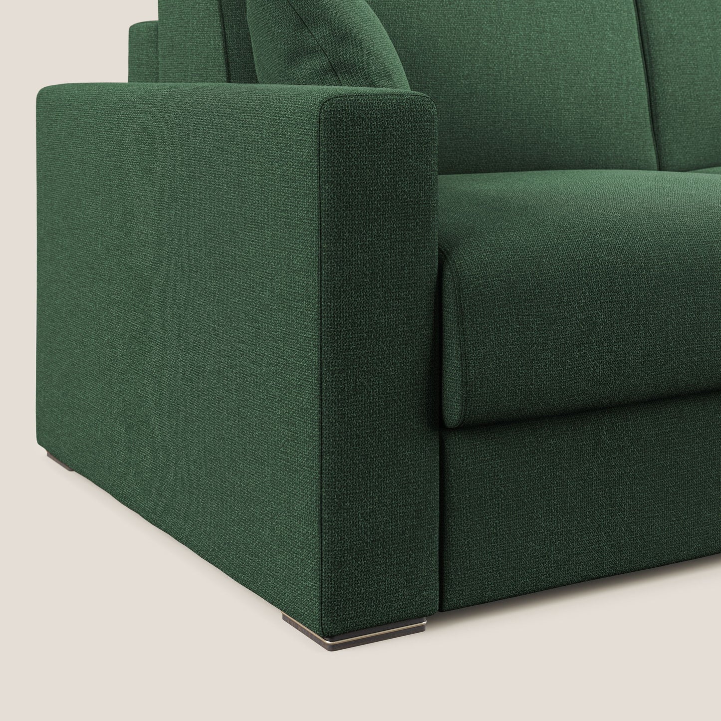 Best Divano letto angolare con penisola in tessuto smacchiabile QuickClean T08 verde