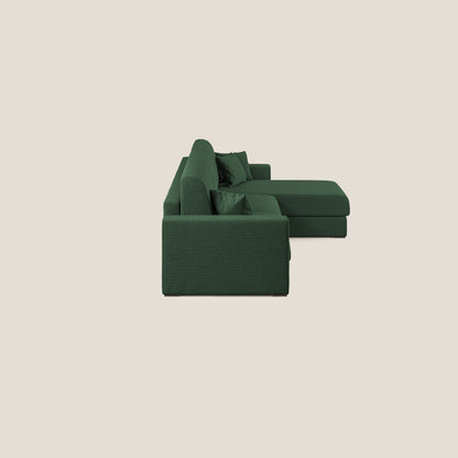 Best Divano letto angolare con penisola in tessuto smacchiabile QuickClean T08 verde