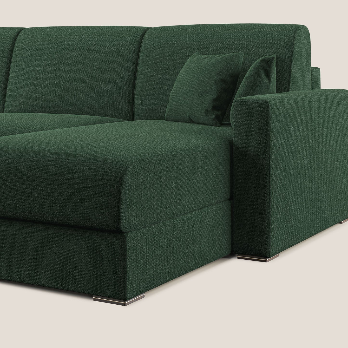 Best Divano letto angolare con penisola in tessuto smacchiabile QuickClean T08 verde