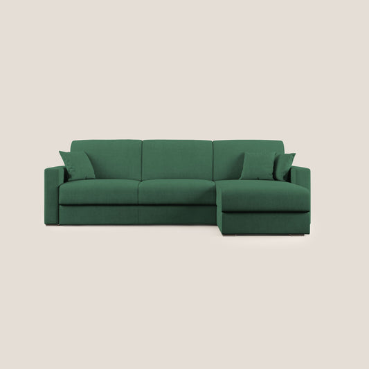 Best Divano letto angolare in tessuto impermeabile T02 verde
