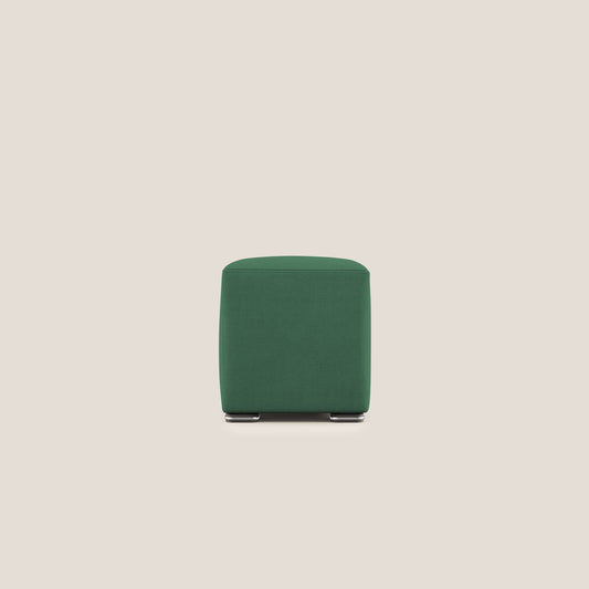 Pouf cubo in tessuto morbido impermeabile T02 verde