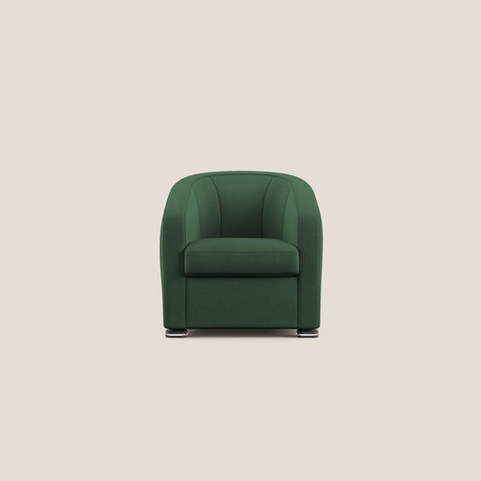 Cloe Poltroncina in tessuto smacchiabile con acqua QuickClean T08 verde