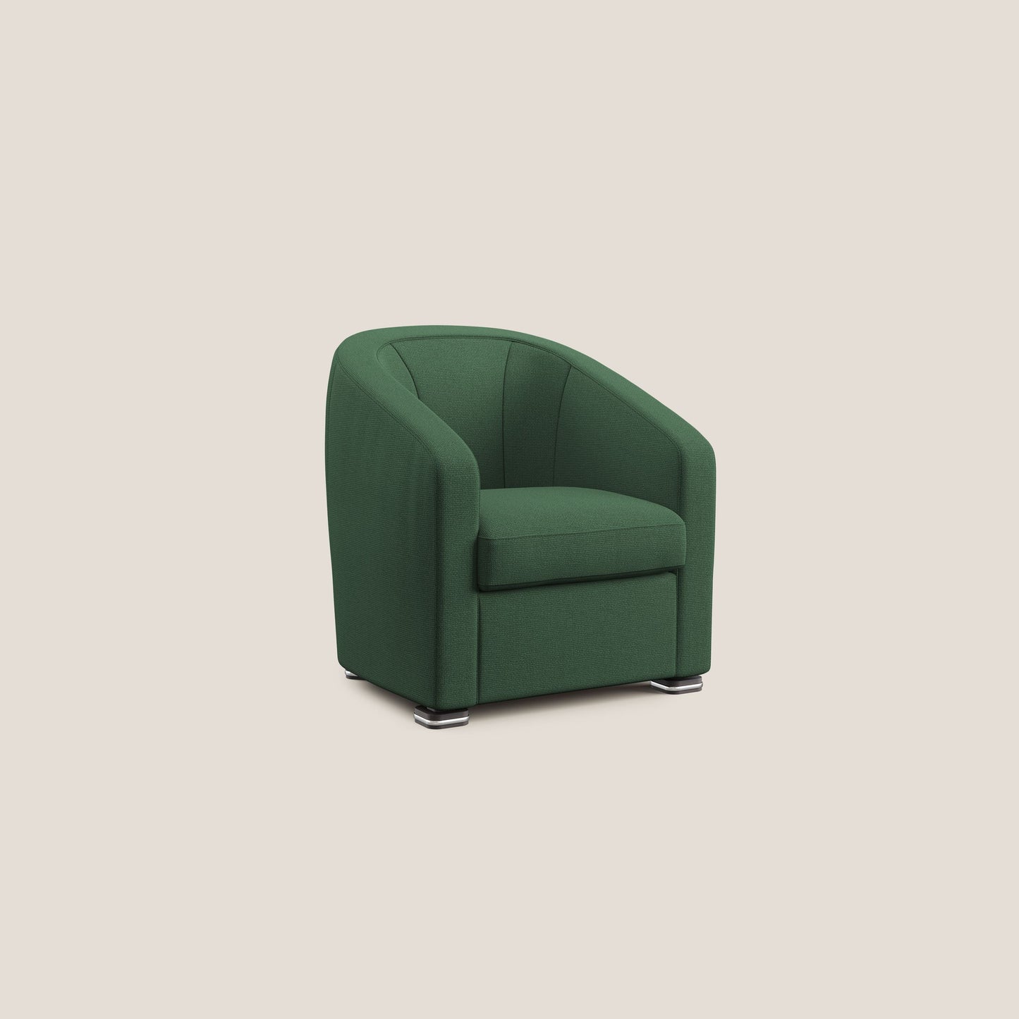 Cloe Poltroncina in tessuto smacchiabile con acqua QuickClean T08 verde