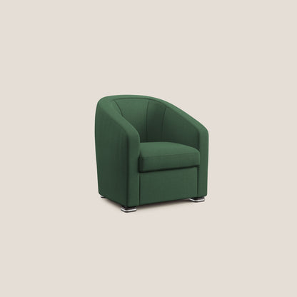 Cloe Poltroncina in tessuto smacchiabile con acqua QuickClean T08 verde