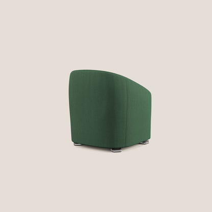 Cloe Poltroncina in tessuto smacchiabile con acqua QuickClean T08 verde