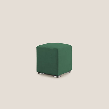 Pouf cubo in tessuto morbido impermeabile T02 verde