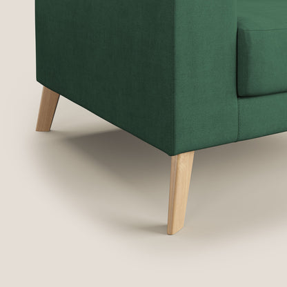 Poltroncina danese in tessuto morbido impermeabile T02 verde