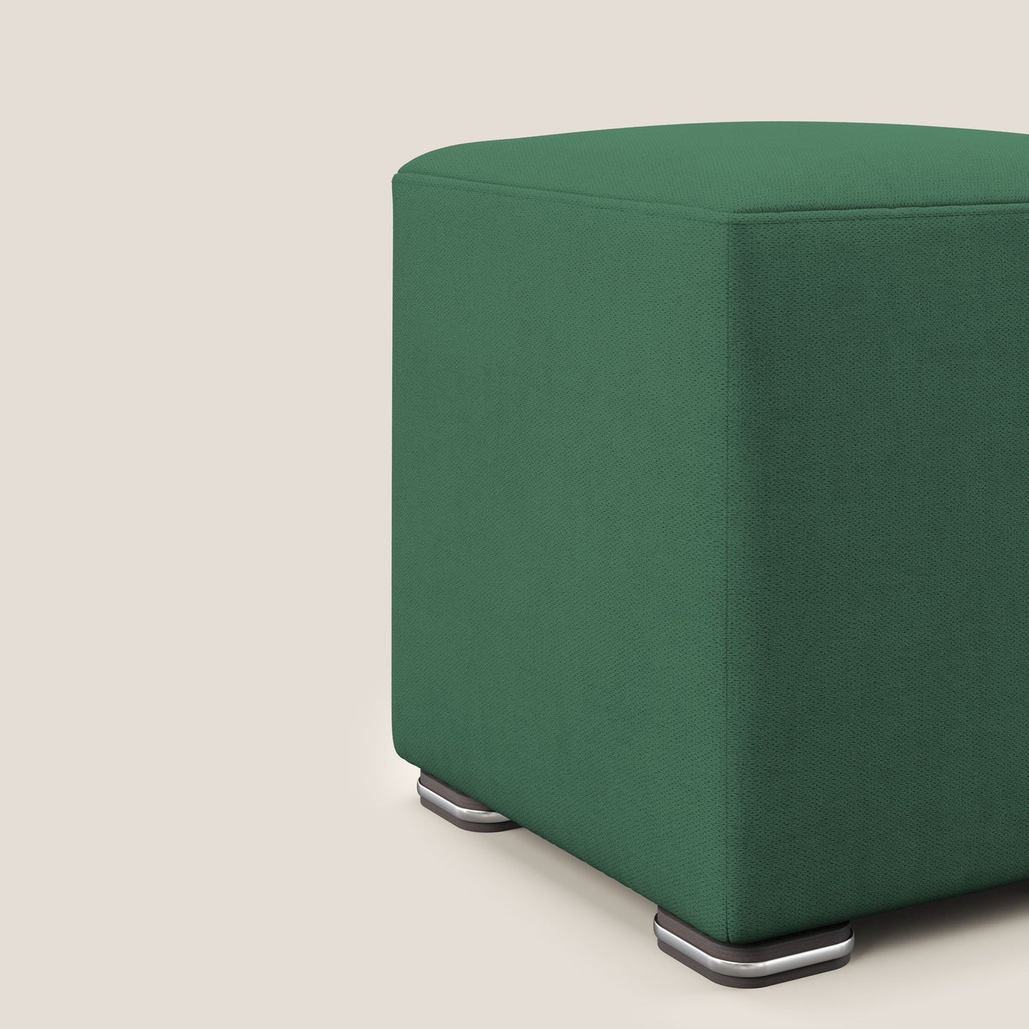 Pouf cubo in tessuto morbido impermeabile T02 verde