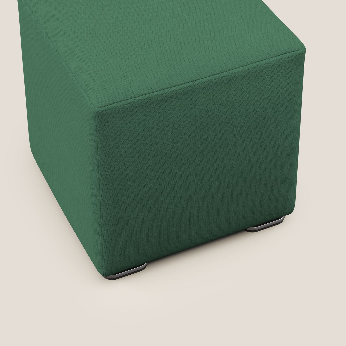 Pouf cubo in tessuto morbido impermeabile T02 verde