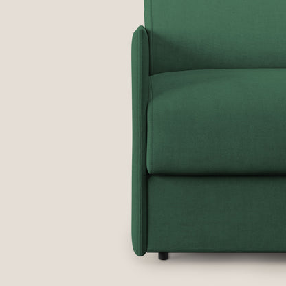 Evans poltrona letto in morbido tessuto impermeabile T02 verde