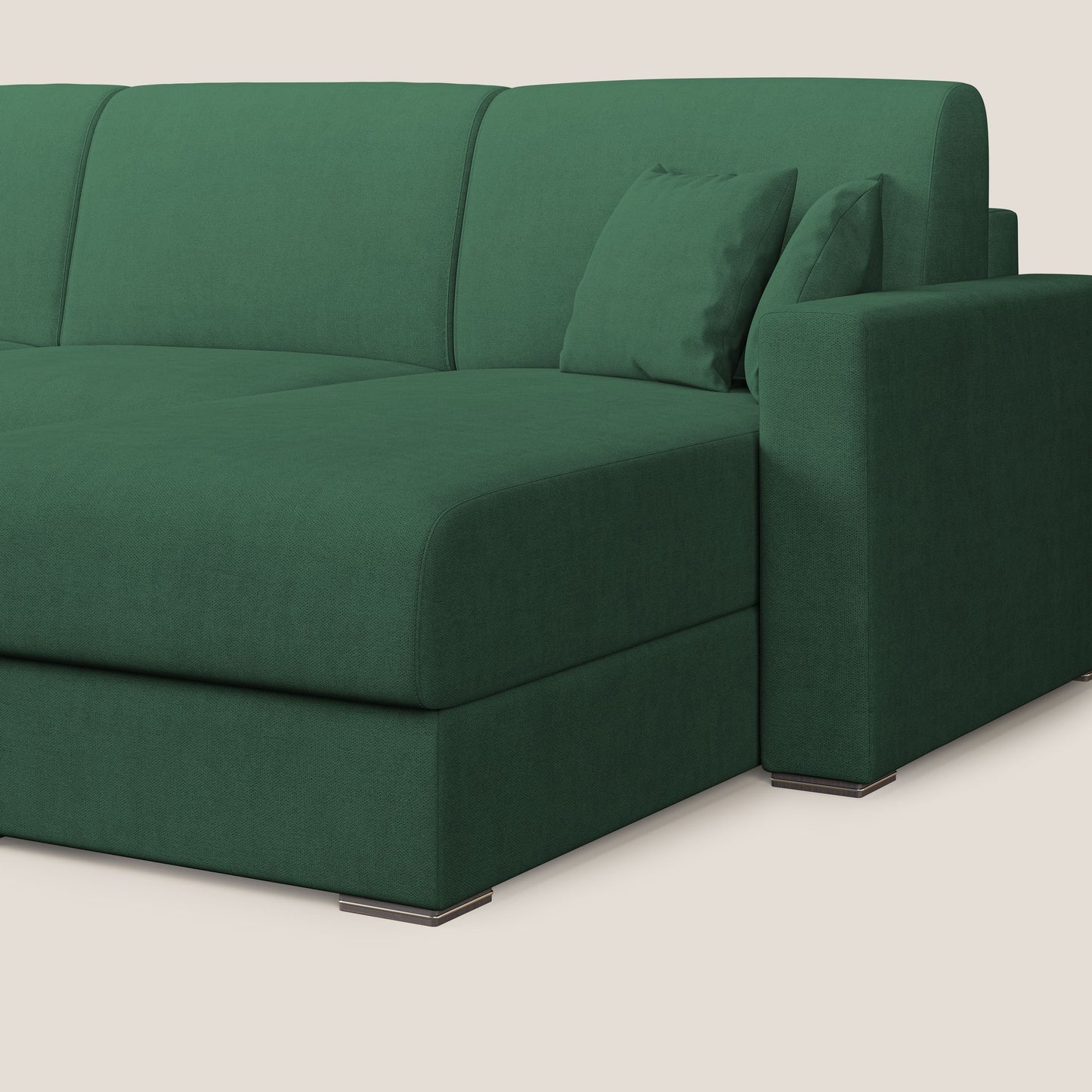 Best Divano letto angolare in tessuto impermeabile T02 verde